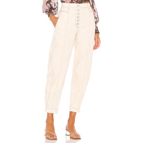 Ulla Johnson Brodie Jeans, Cream, Size 8, New with tag, MSRP $395 - Picture 16 of 16